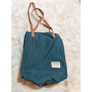 Feed Project Canvas Teal Tote Organizer Travel‎